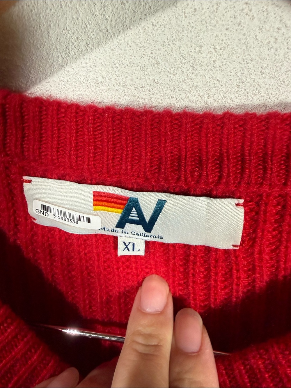 Aviator Nation Vintage Cabin Unisex Sweater XL Cherry - Picture 3 of 4